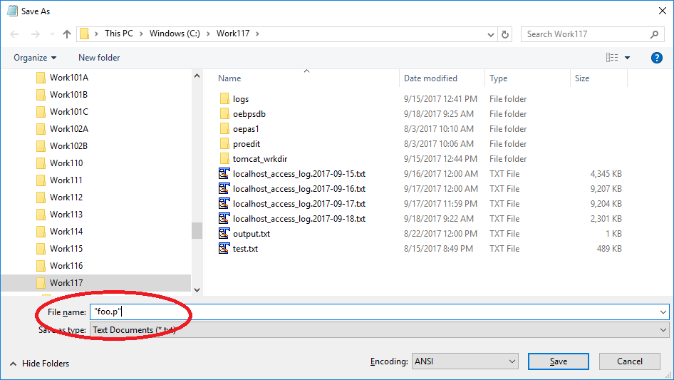 File not found error after creating/editing program in notepad