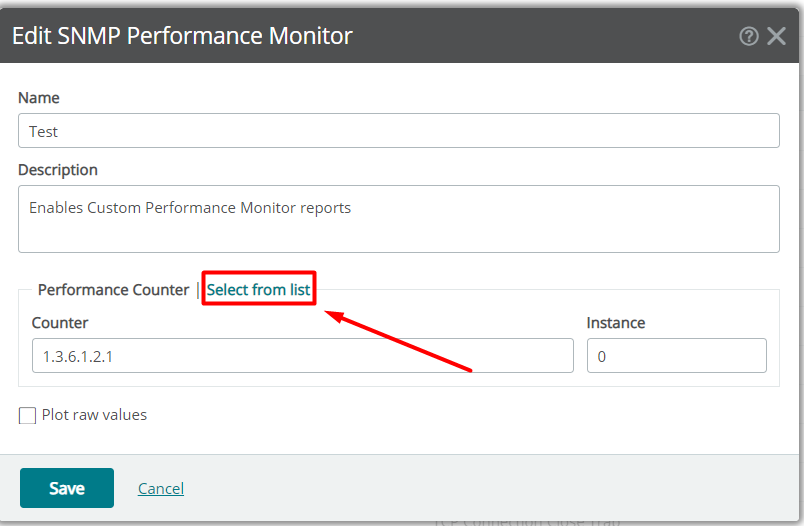 How to change timeout and retries for snmp performance monitor